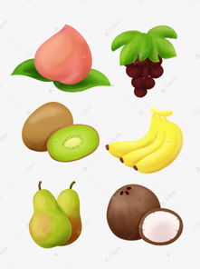 简约手绘水果新鲜健康食品可商用元素素材图片免费下载 千库网