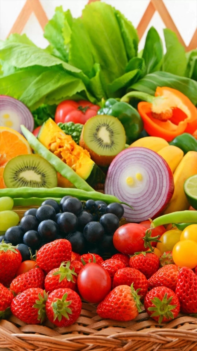 彩色水果蔬菜H5背景jpg背景图 风景 .